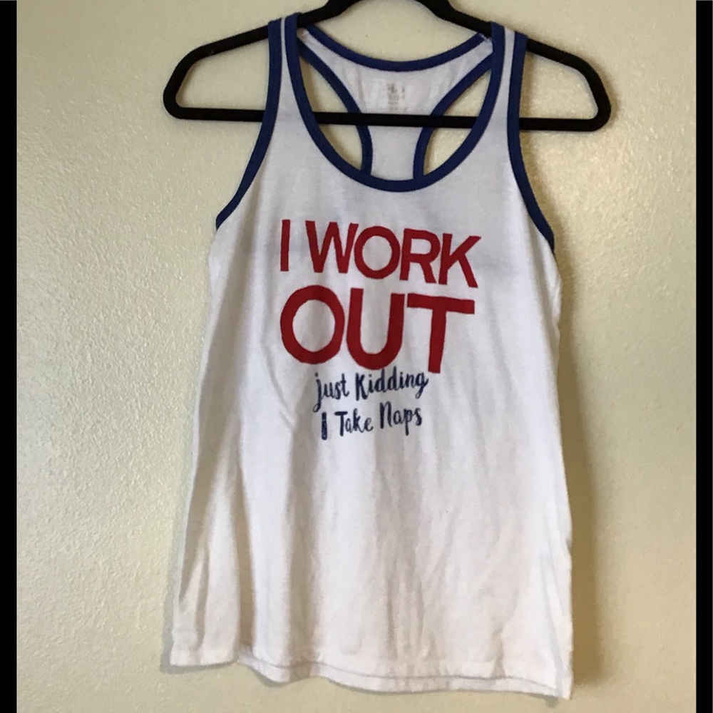 Athletic activewear workout shirt tank top